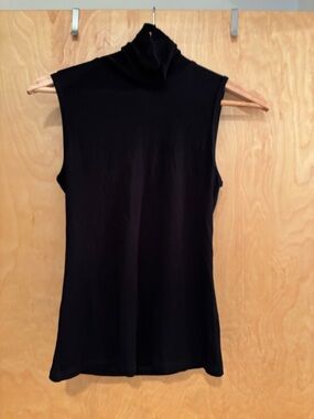 Theory Wendel Black Sleeveless Turtleneck Camisole NWT, Petite Small